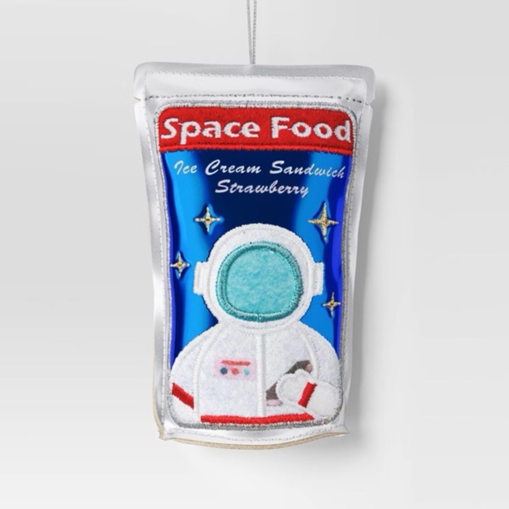 Christmas nwt Fabric Juice Space Food Ornament